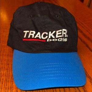 Tracker Boats - Adjustable Velcro Closure Black and Blue Cap